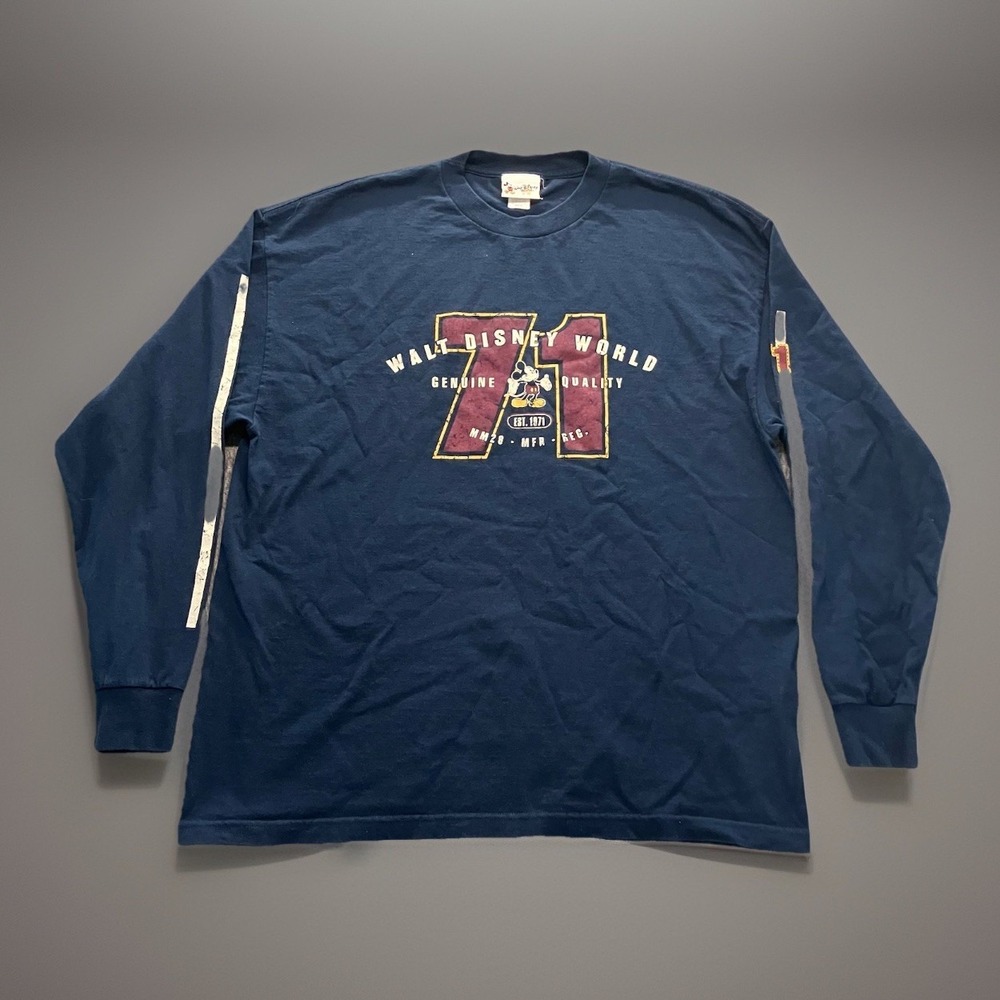 WALT DISNEY WORLD Men's Mickey Mouse Vintage Longsleeve XL BIG LOGO 90's USA
